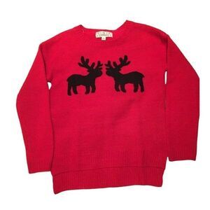 Pink republic red moose sweater size M